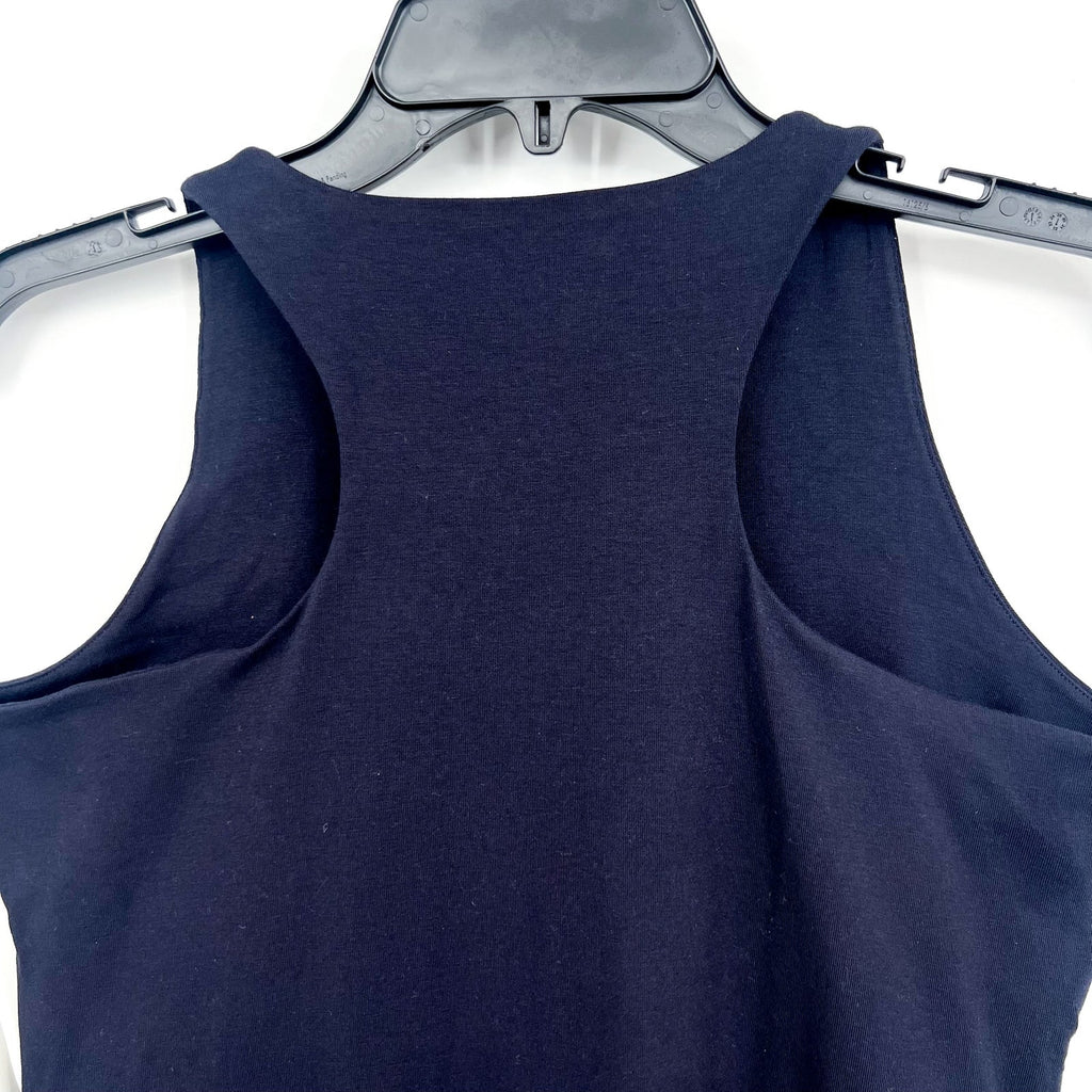 EILEEN FISHER Womens Organic Cotton Stretch Jersey Tank Small Dark Navy Blue NWT