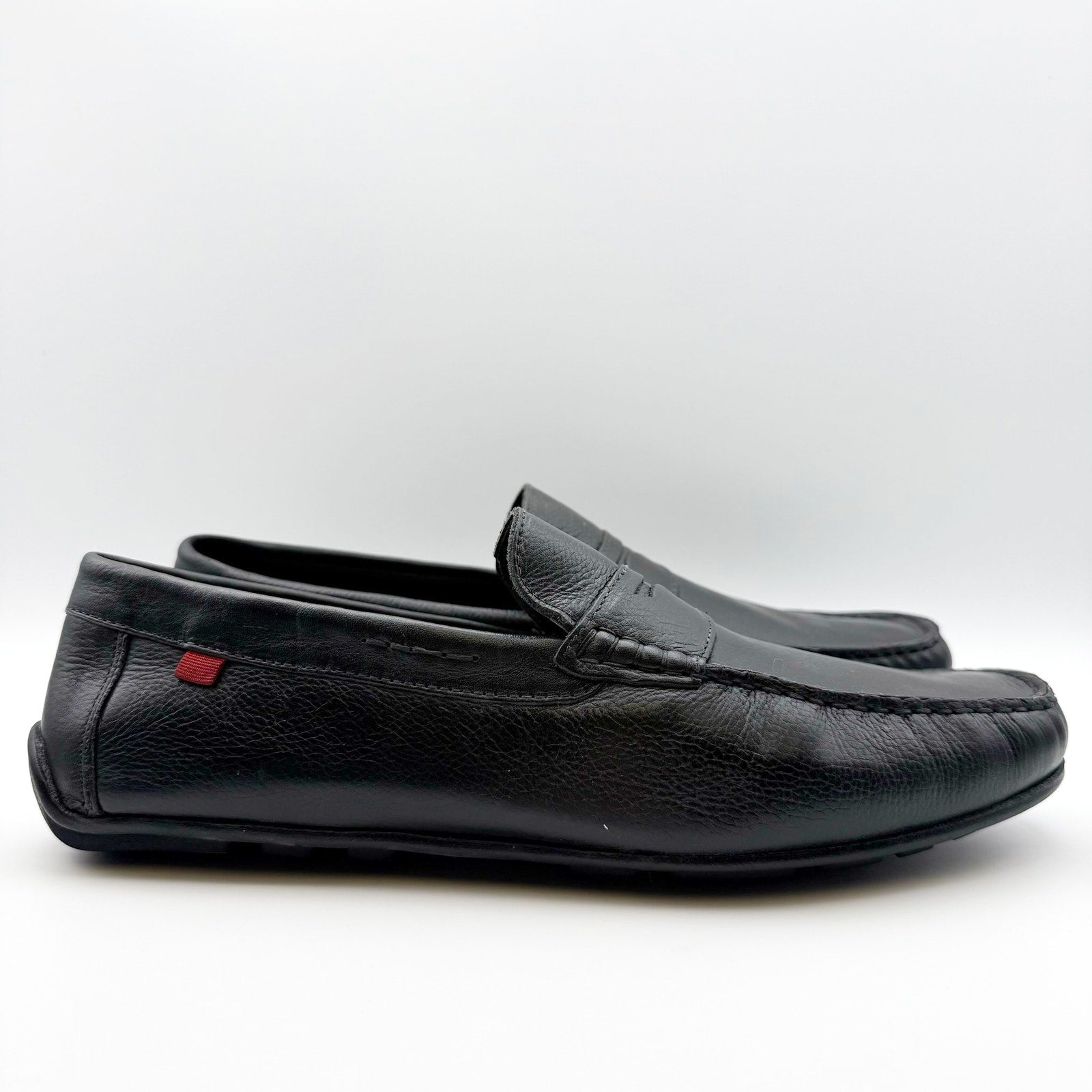 Marc Joseph New York Mens Nebraska Loafers US 11 Black Leather Grainy Shoe NIB