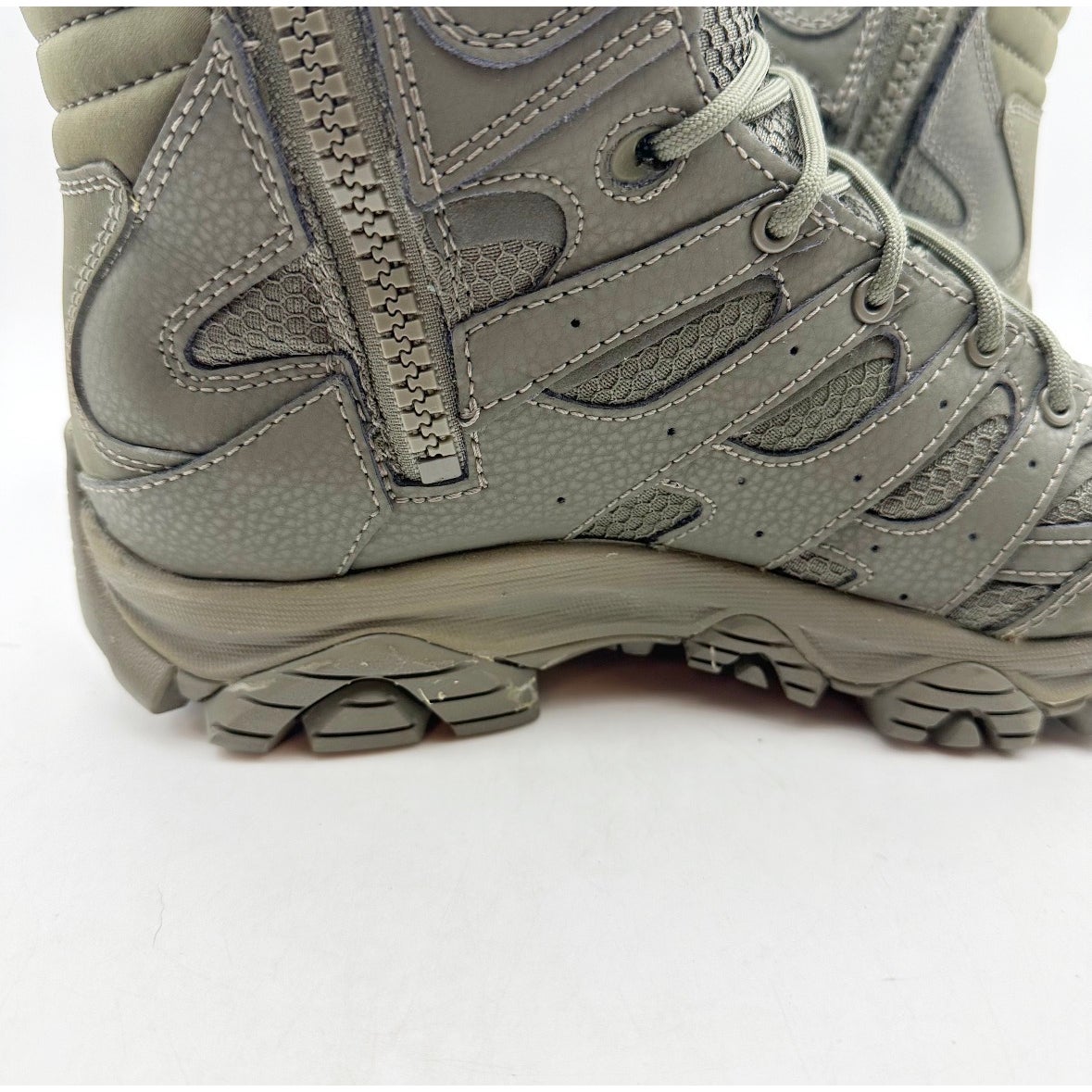 MERRELL Work Moab 3 8" Tactical Boots Mens 5 Womens 7 Green Leather NWOB