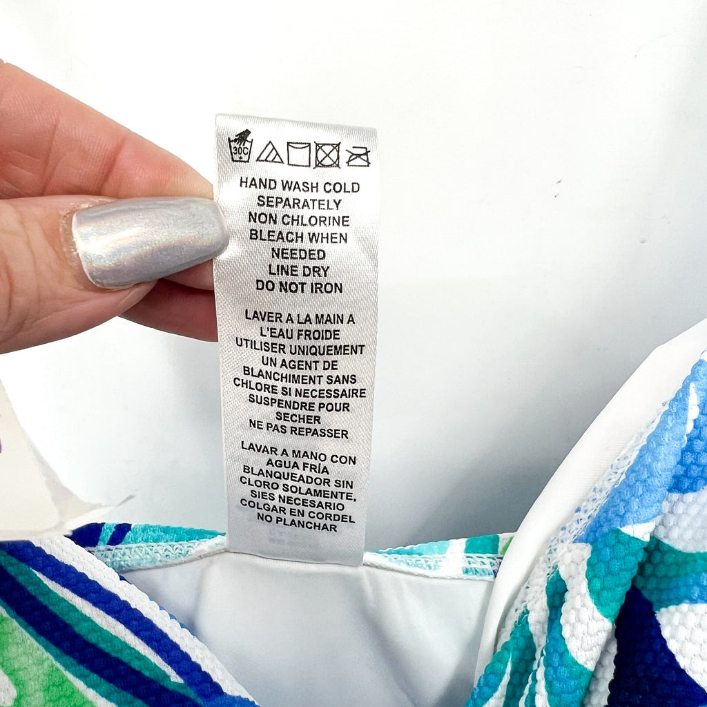 TOMMY BAHAMA Marina Underwire Tankini Medium Beach Glass Blue Island Cays NWT