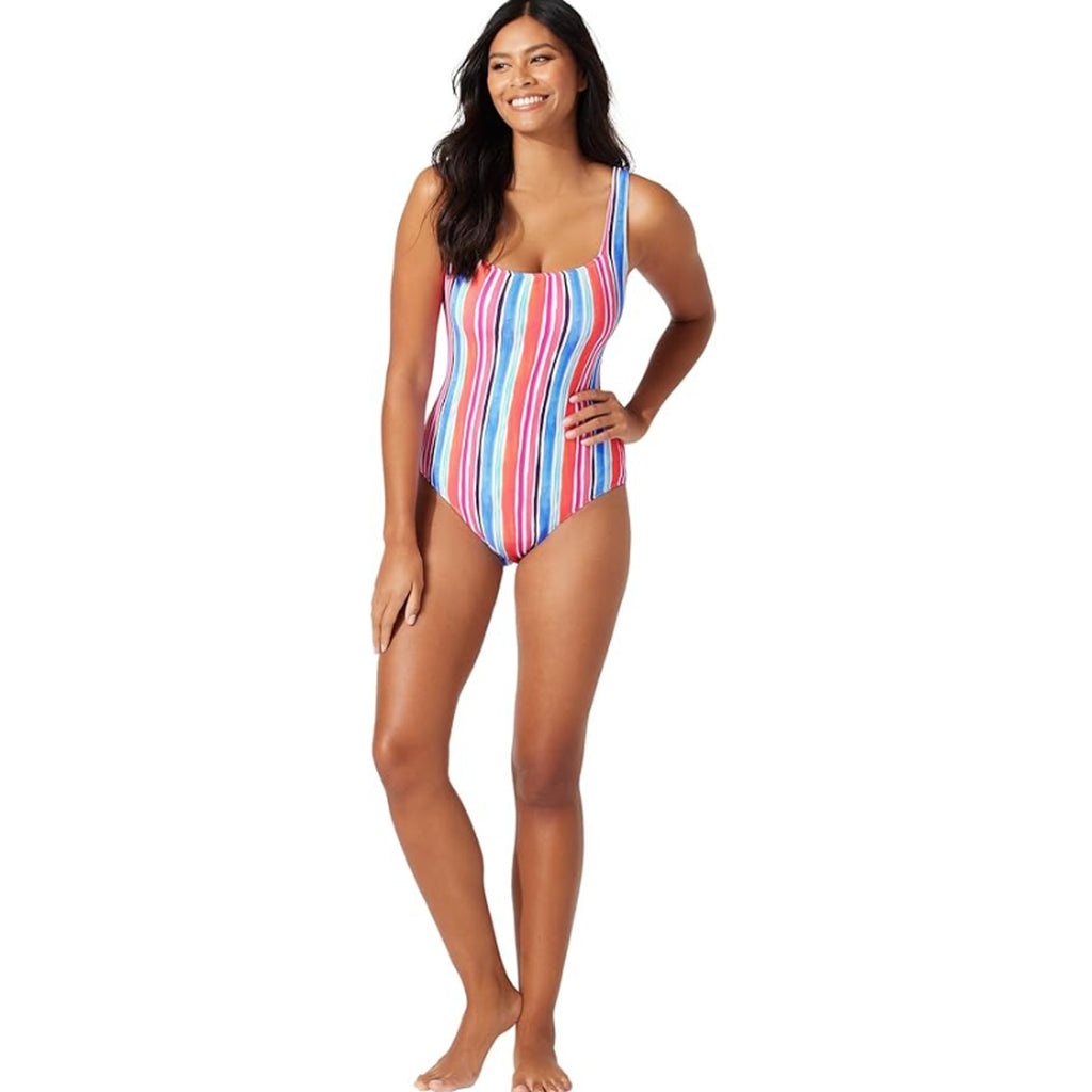 TOMMY BAHAMA Island Cays Oasis One-Piece Swimsuit Size 8 Pink Reversible NWT