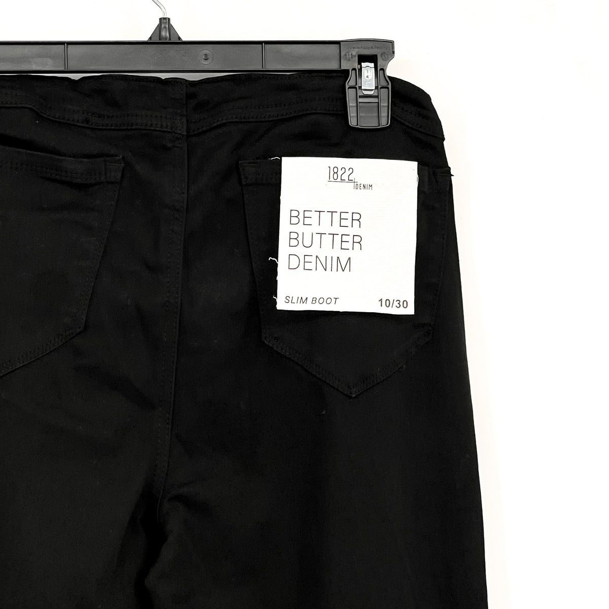 1822 DENIM Maternity Women's Slim Bootcut Jeans Size 10 Black Over Belly NWT