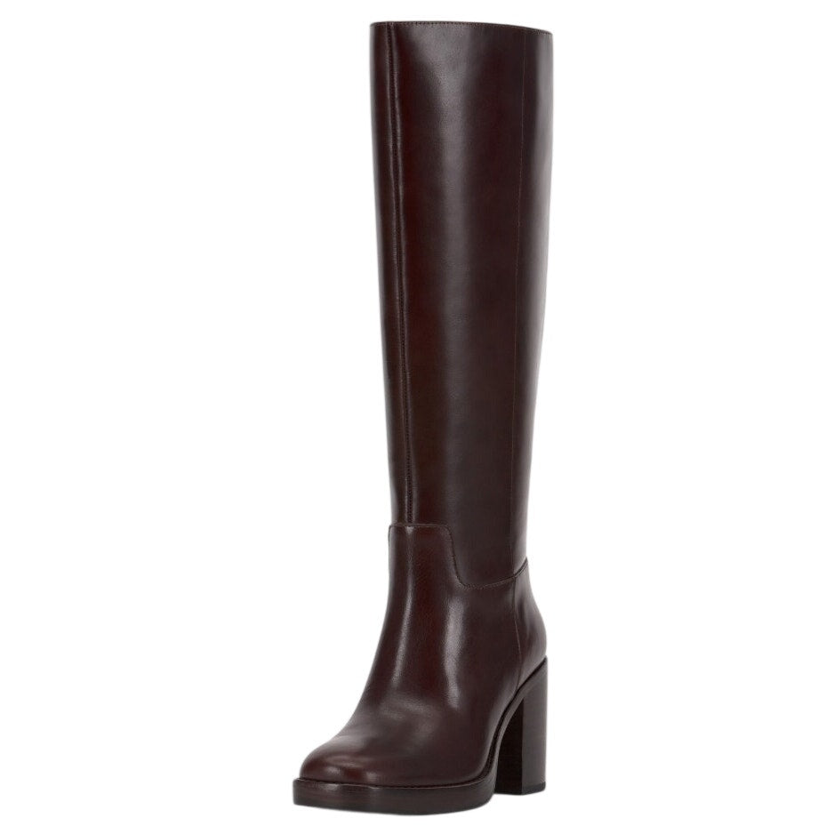 Vince Camuto Womens Gibi Knee High Boots US 12 Wide XWCalf Mahogany Leather NWOB
