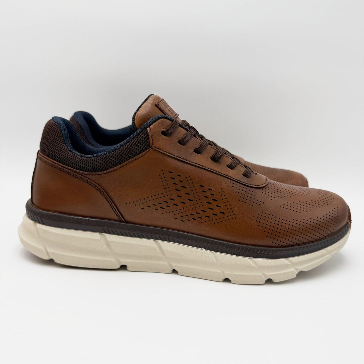 Johnston & Murphy Mens Hastings U-Throat Casual Sneakers Size 10 Tan Leather NIB