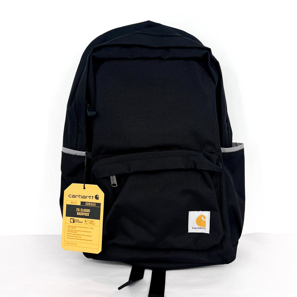 CARHARTT Unisex 21L Classic Backpack Black Weatherproof Reflective NWT
