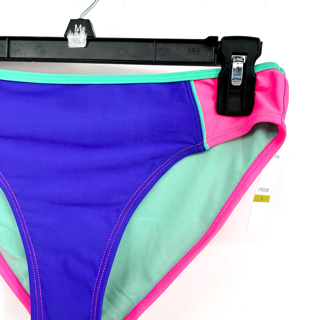 UNDER ARMOUR Girls Tankini & Hipster Bikini Swimsuit Size 14 Pink Blue NWT