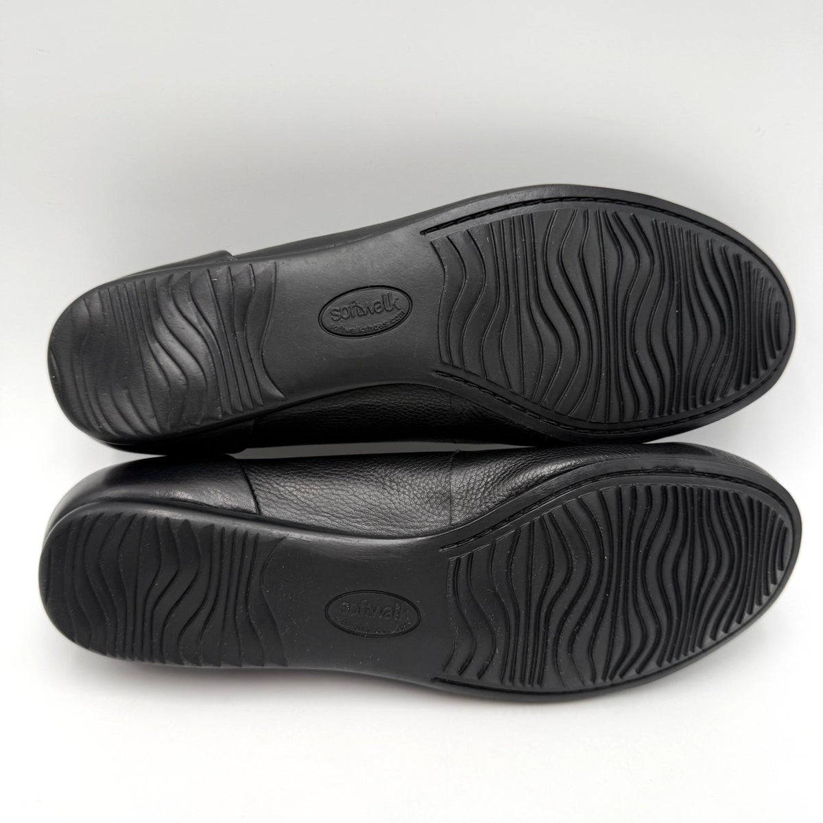 SoftWalk Womens Sonoma Ballet Flats Size 7 Wide Black Leather NWOB