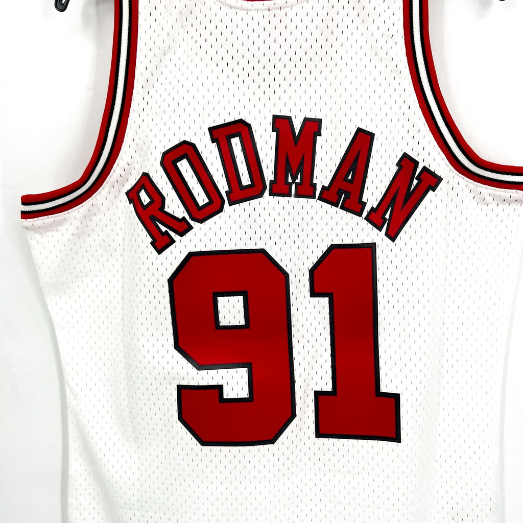 MITCHELL & NESS Rodman 1997-98 Chicago Bulls Swingman Jersey Medium White NWT