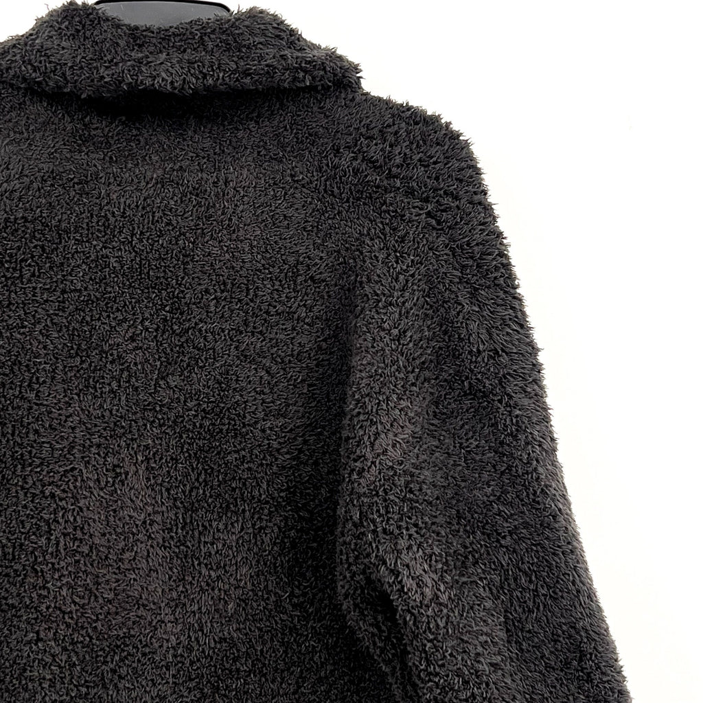 BAREFOOT DREAMS CozyChic Shearling Button Front Jacket Small Carbon Grey NWT