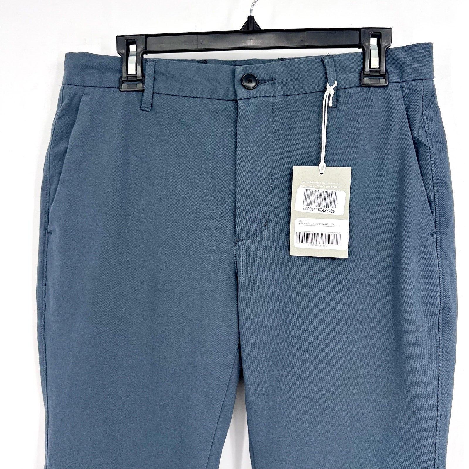 EVERLANE Men's Uniform Performance Chino 31x30 Blue Grey Slim Fit Pants NWT