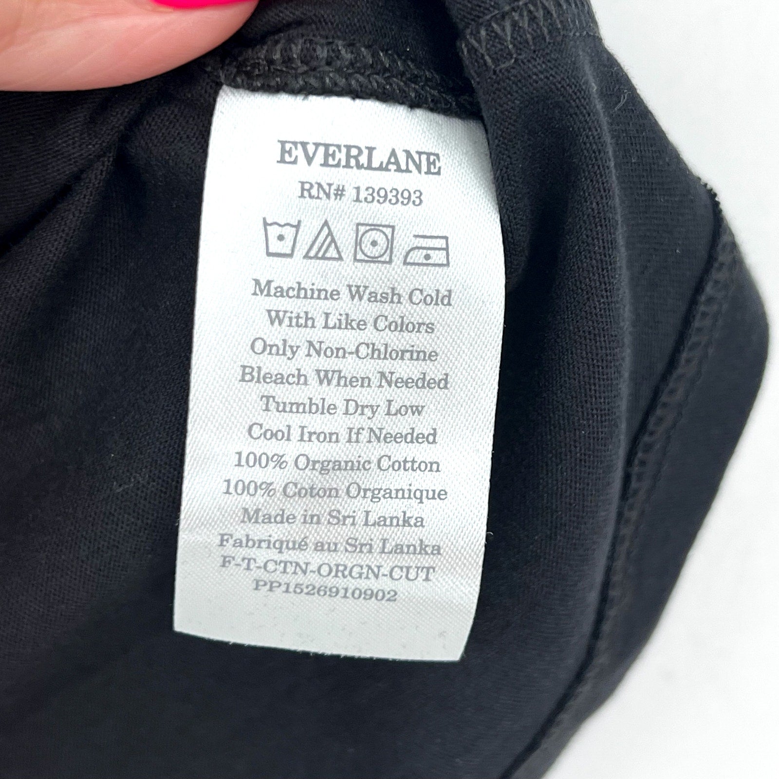 EVERLANE Women's The Tank in Essential Orangic Cotton XS Black Sleeveless NWT