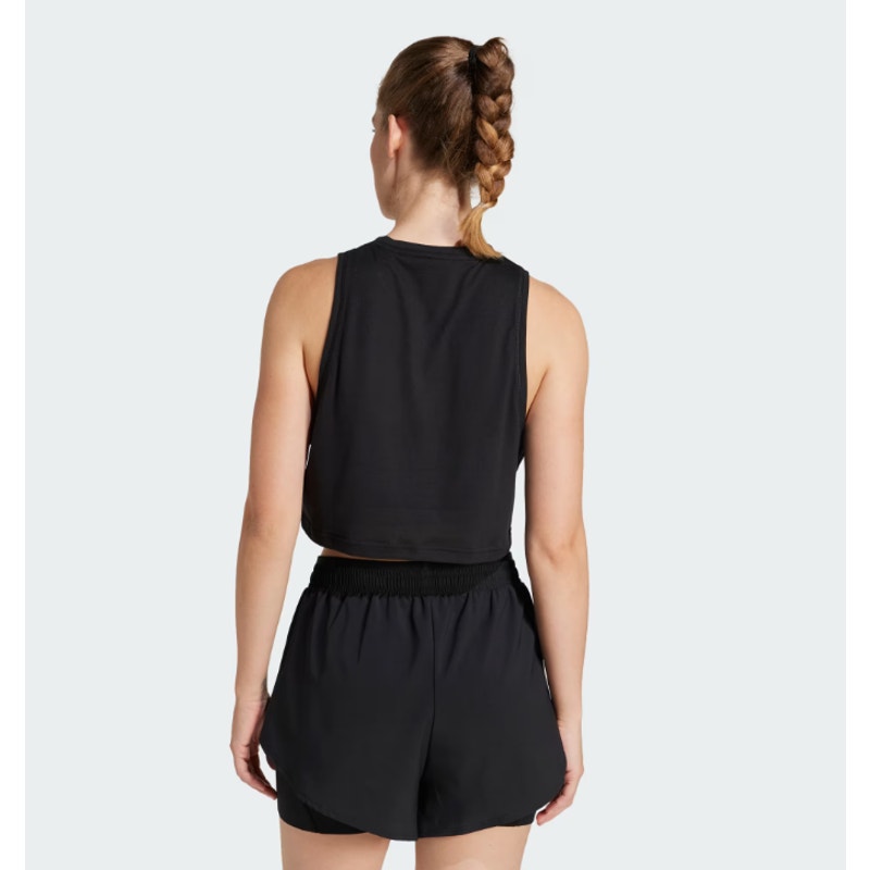 ADIDAS Womens Train Essentials Boxy Workout Tank Top Medium Black White NWT
