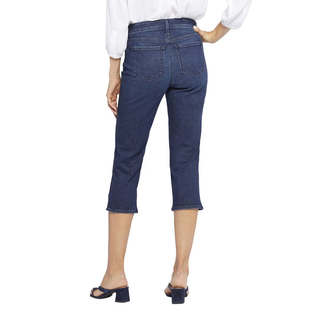NYDJ Curves 360 Womens Slim Straight Crop Jeans Size 16 PETITE Mesquite Blue NWT