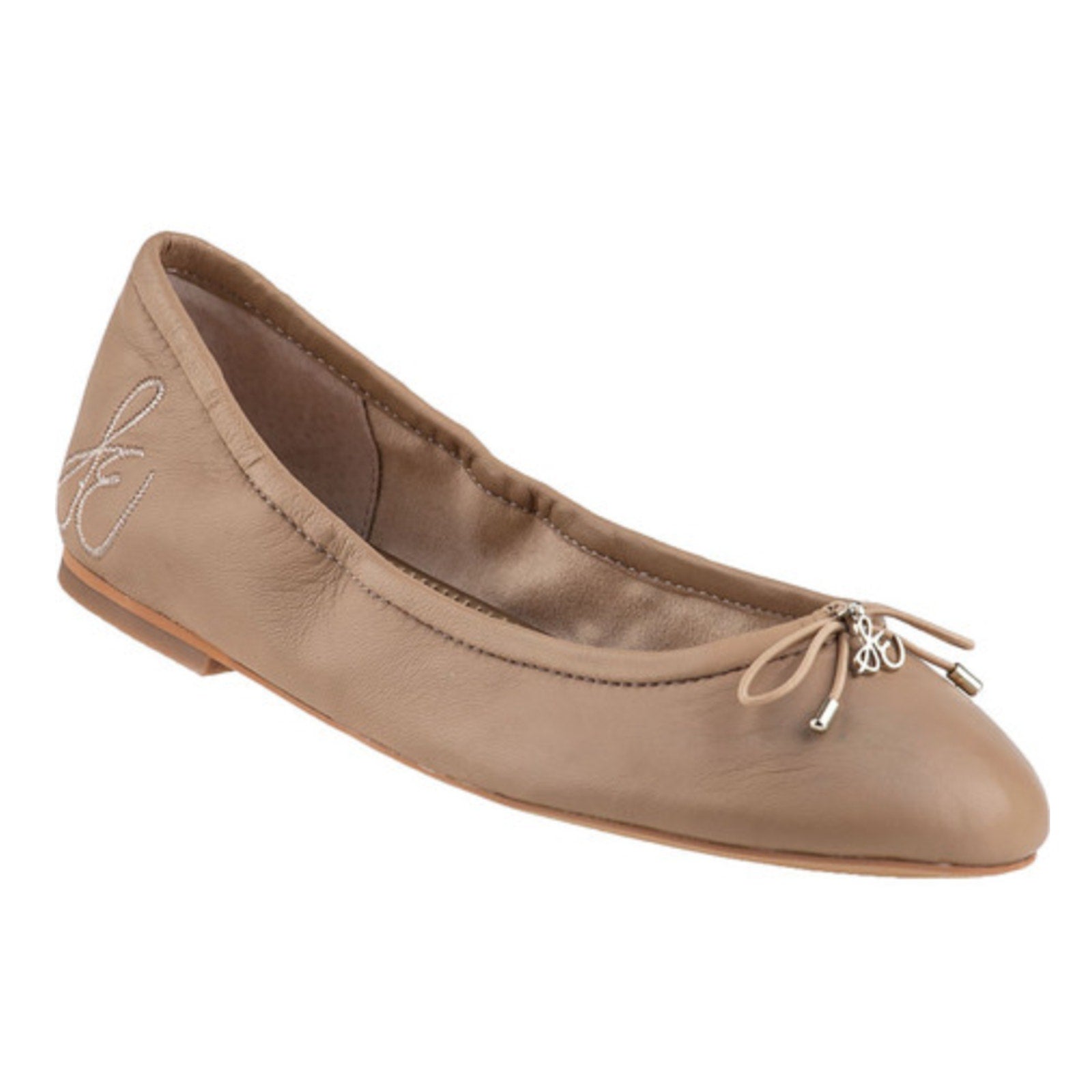 Sam Edelman Womens Felicia Cushioned Ballet Flats US 9 Beige Leather NIB