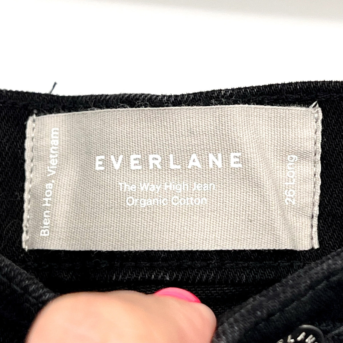 EVERLANE Women's The Way-High Jeans Size 26 Long US 2 Coal Black Low Stretch NWT