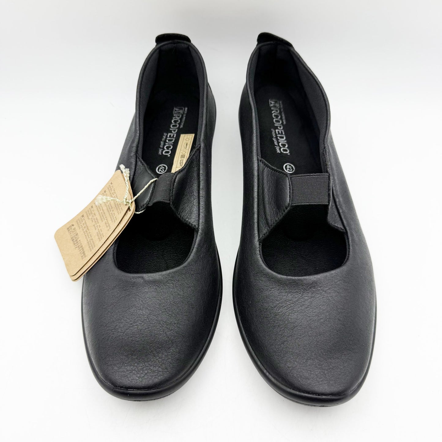 Arcopedico Womens Itatiaia Flats EU 42 US 11 Black Slip On NWOB