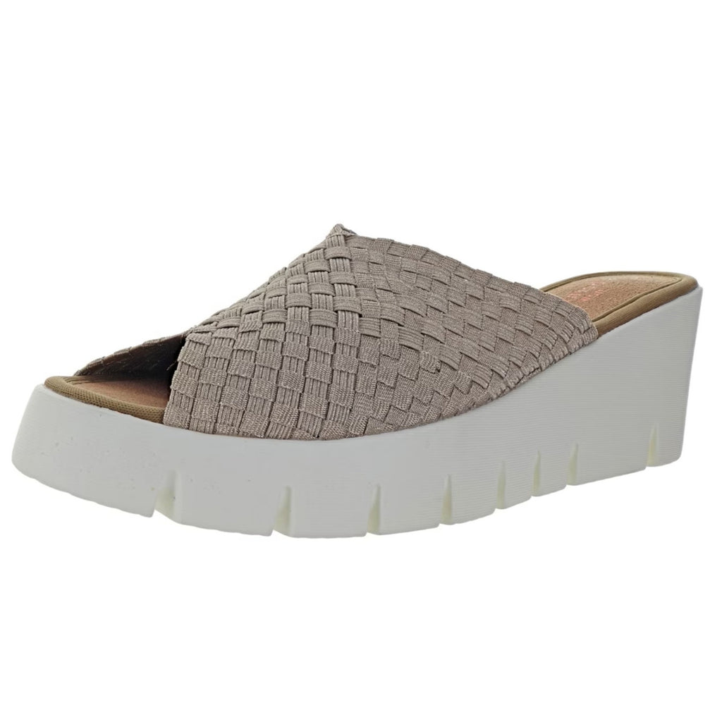 Bernie Mev Womens Venti Summer Wedge Sandals EU 37 US 6 Light Gold NWOB