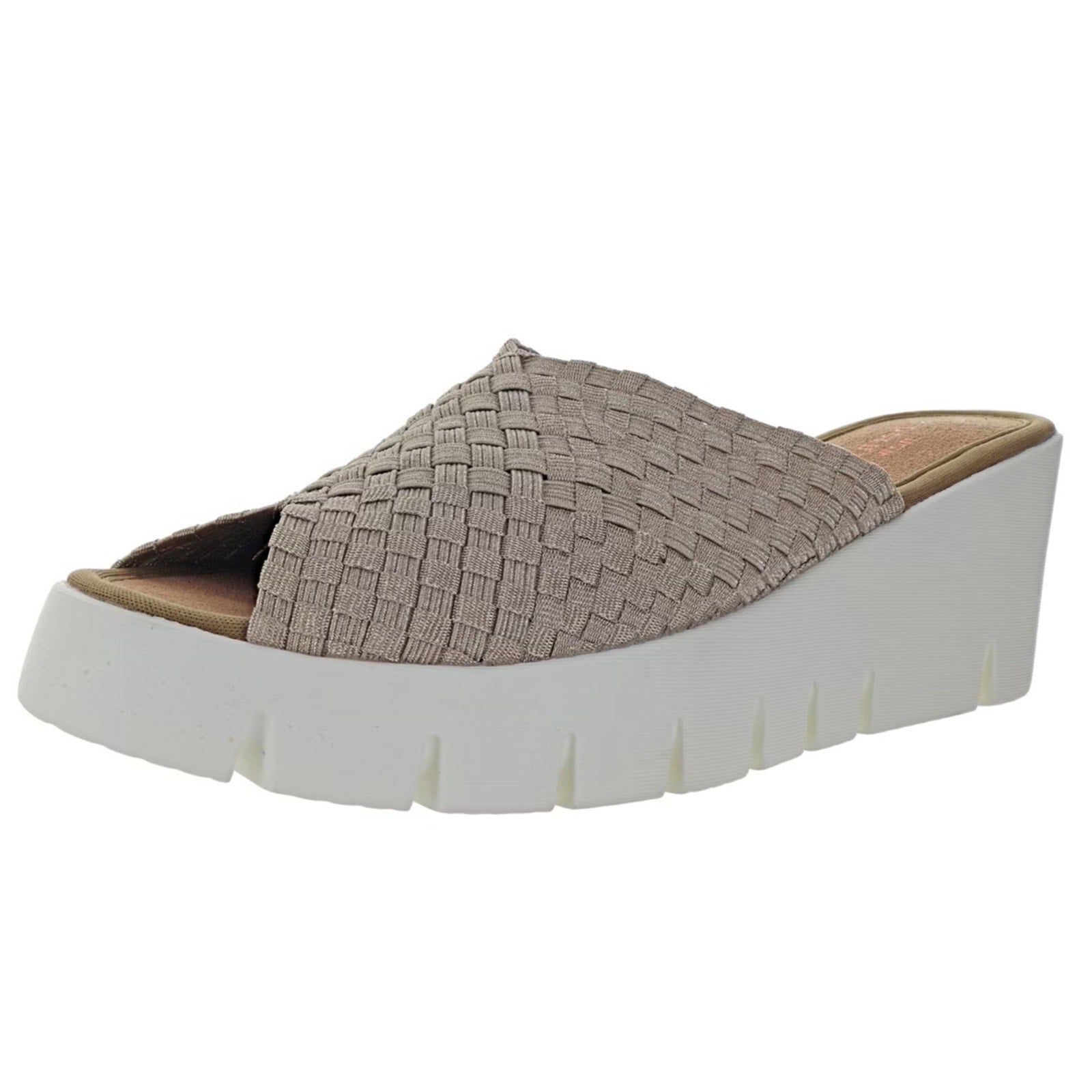 Bernie Mev Womens Venti Summer Wedge Sandals EU 37 Size 6 Light Gold NWOB