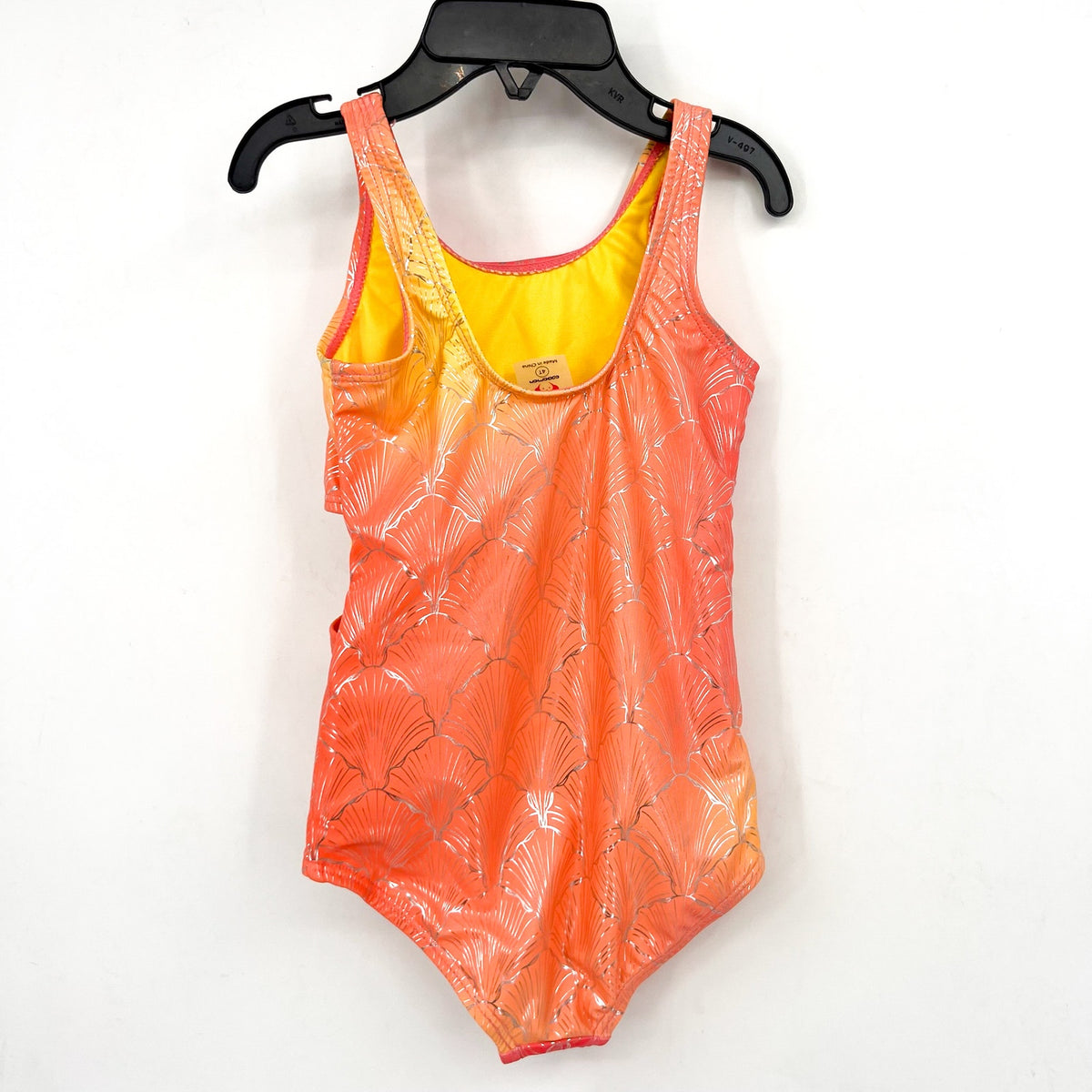 APPAMAN Girl's Erika One Piece Swimsuit 4T Seashells Pink Orange UPF NWT