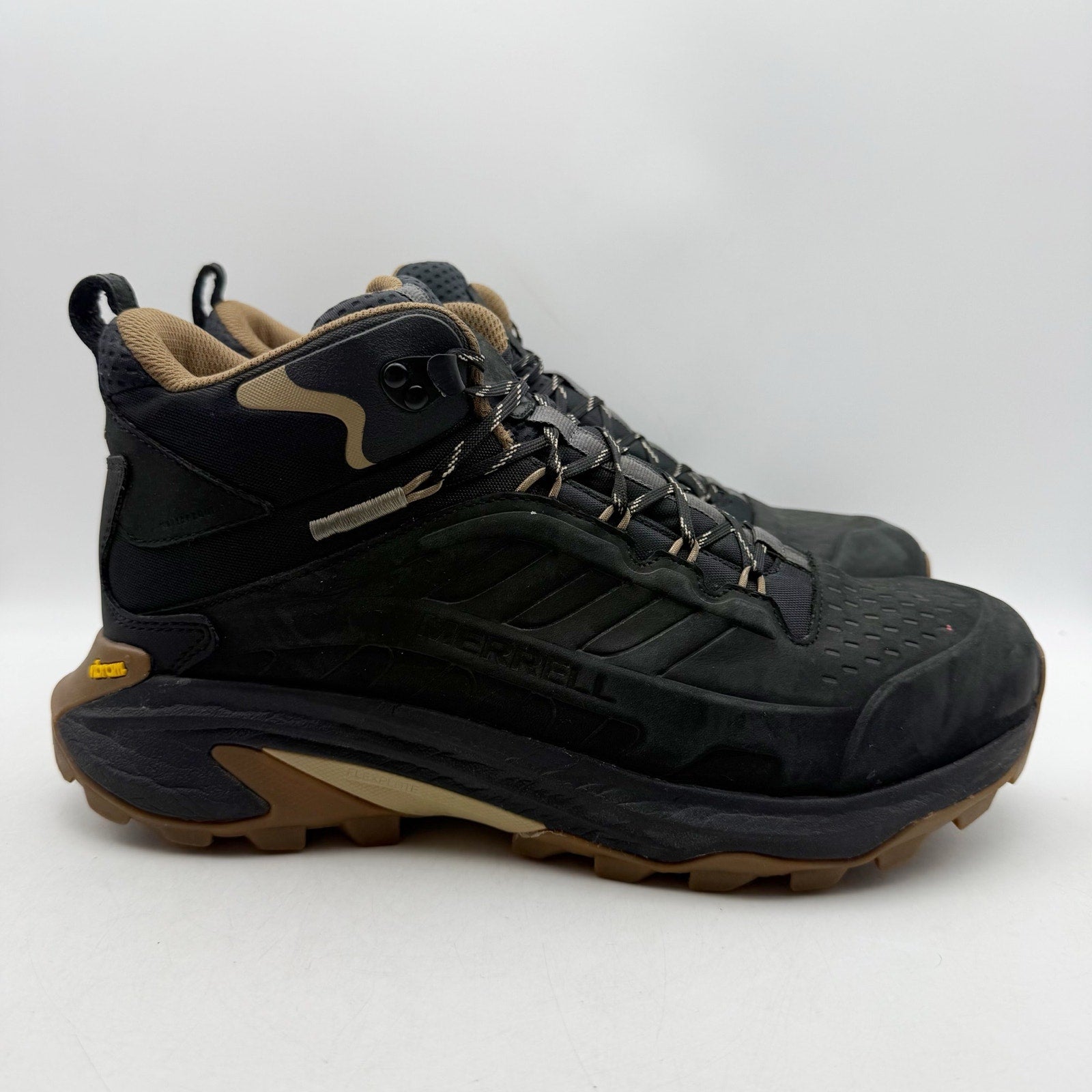 Merrell Mens Moab Speed 2 Hiking Sneakers US 11 Black Leather Waterproof NWOB