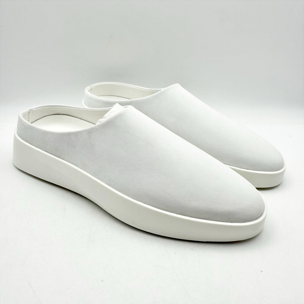 Wolf & Shepherd Cruise Mule Slip On Shoes Womens 7 Mens 5.5 White Leather NIB