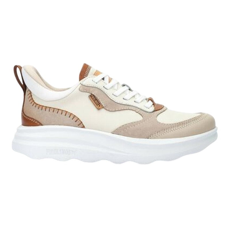 Pikolinos Womens Zahara Casual Sneakers EU 42 Size 11 Cream Tan Suede NIB