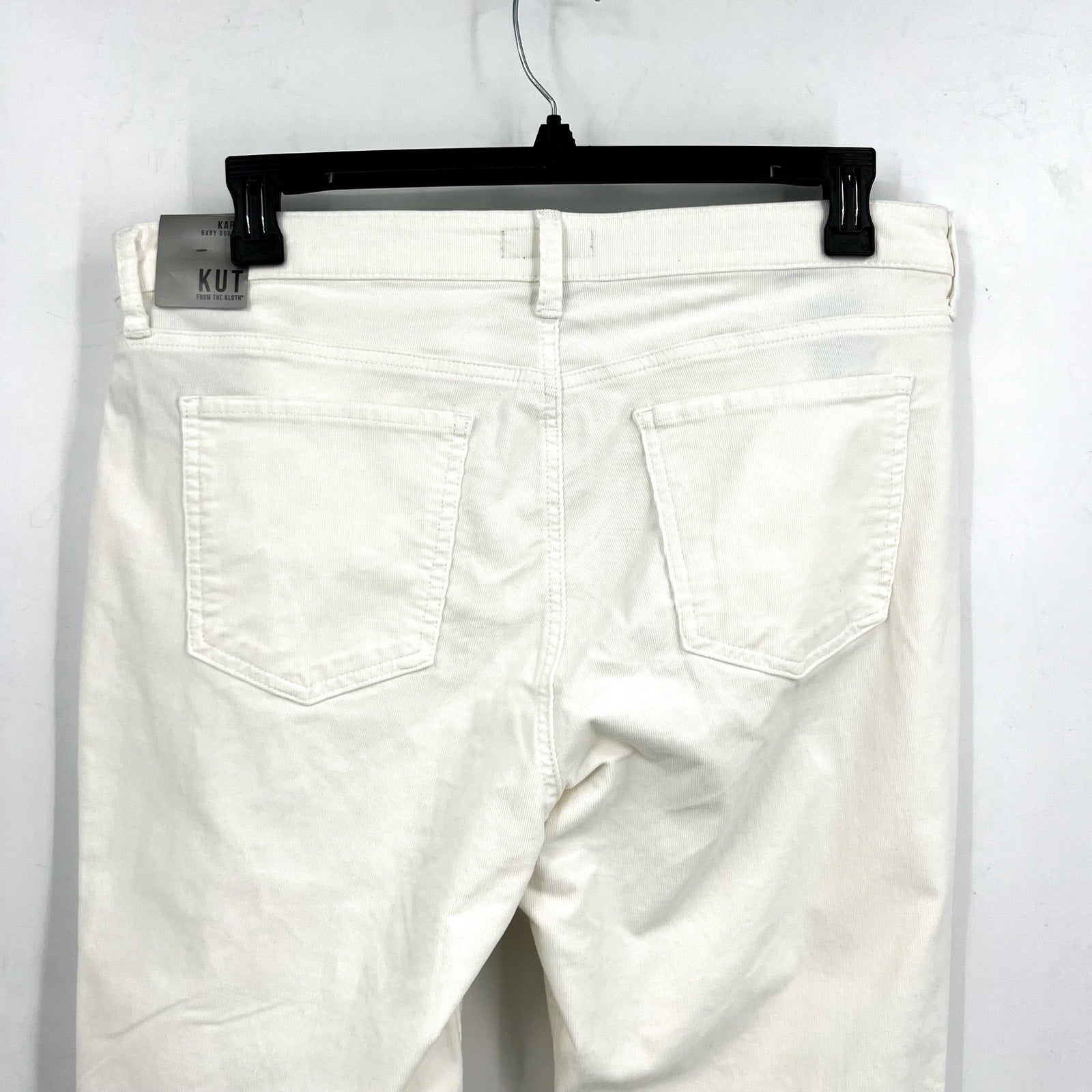 KUT FROM THE KLOTH Womens Karen Baby Bootcut Jeans Size 16 White Pearl Denim NWT