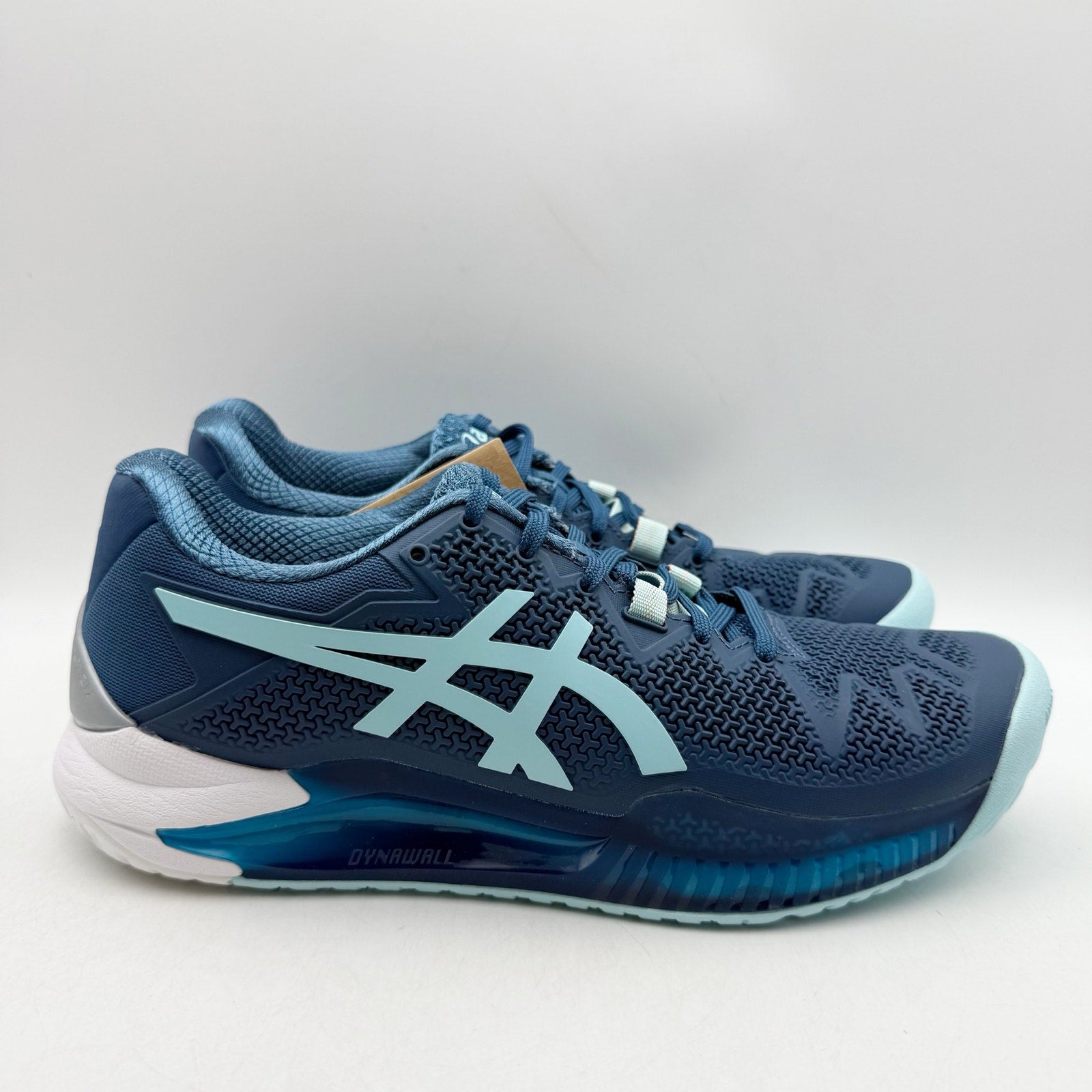 Asics Womens GEL-Resolution 8 Tennis Sneakers US 8 Blue Grey Athletic NWT