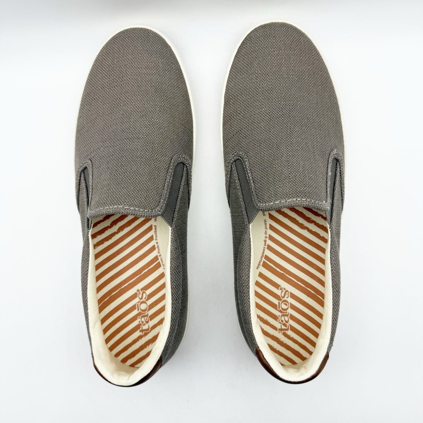 Taos Footwear Mens Hutch Shoes US 10 M EU 43 Tan Beige Slip On NWOB