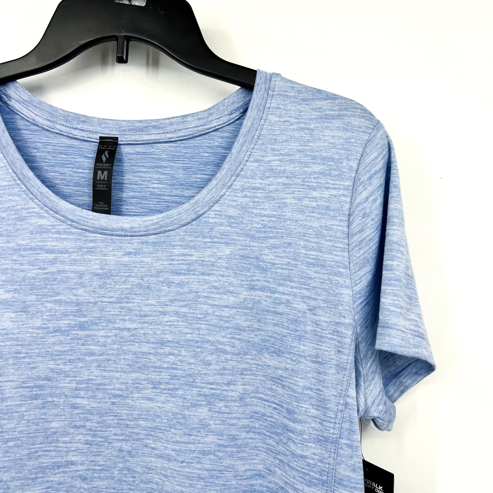 SKECHERS Women's GoDri Swift T-Shirt Dress Medium Blue Short Sleeve NWT