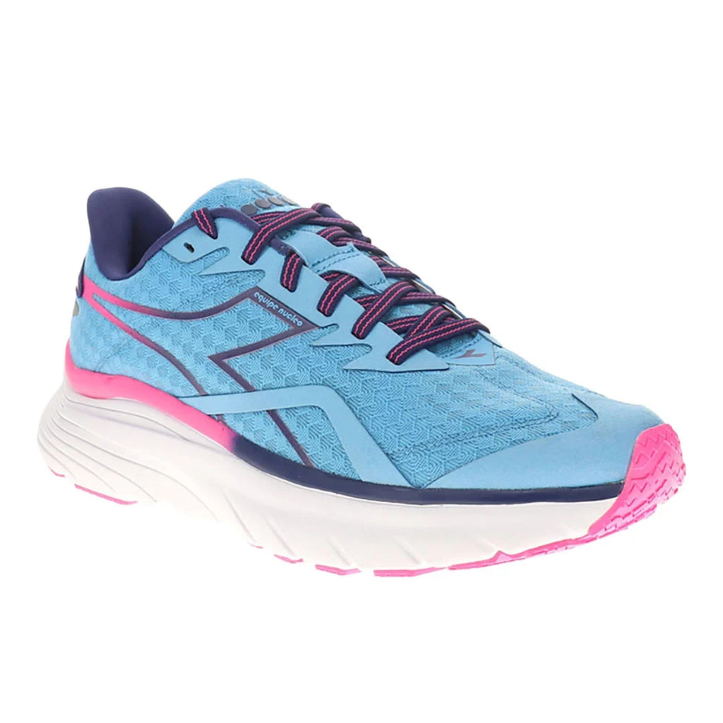Diadora Womens Equipe Nucleo Running Shoes Size 11.5 EU 43 Blue Pink NWOB
