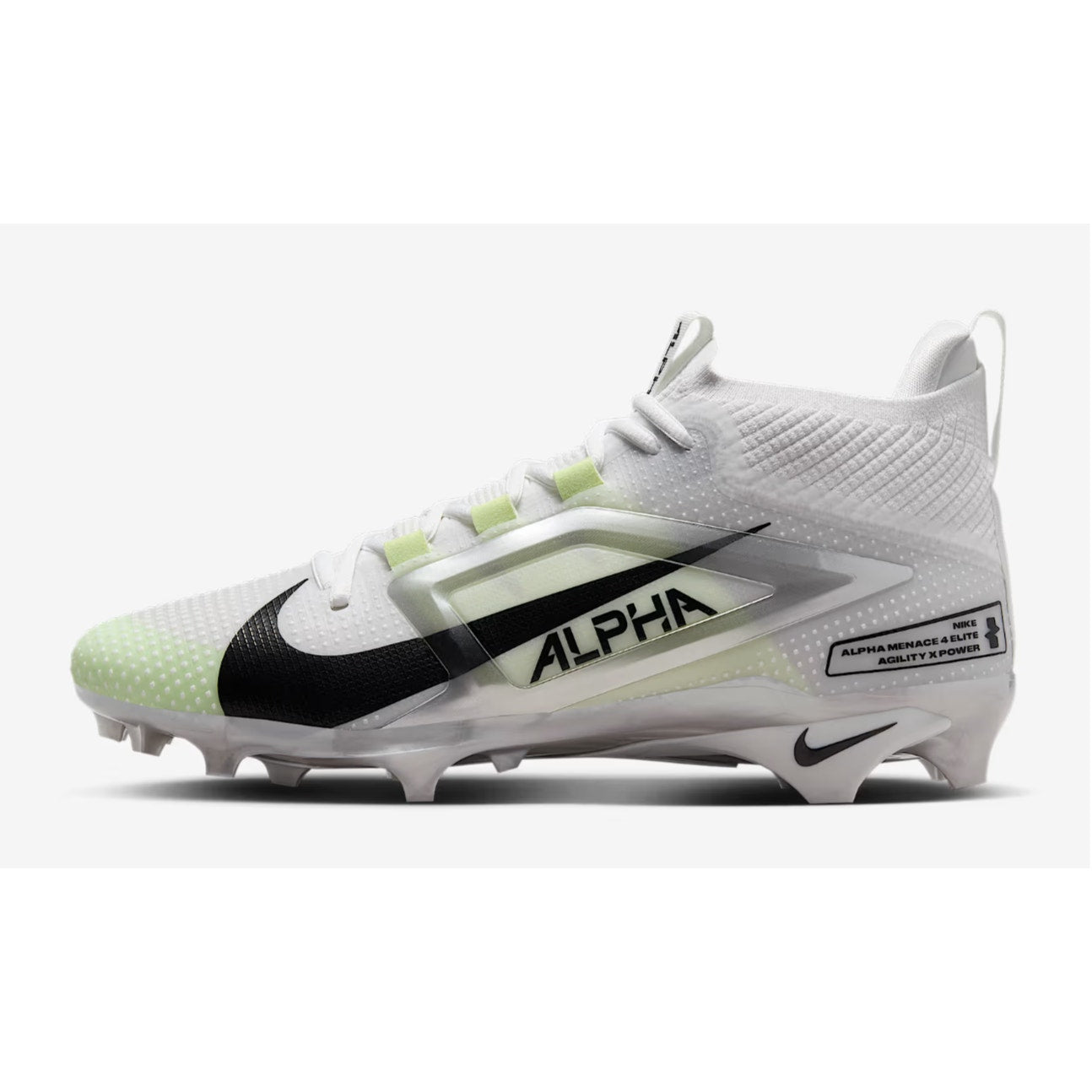 Nike Mens Alpha Menace 4 Elite Football Cleats Size 9 White Yellow NWOB