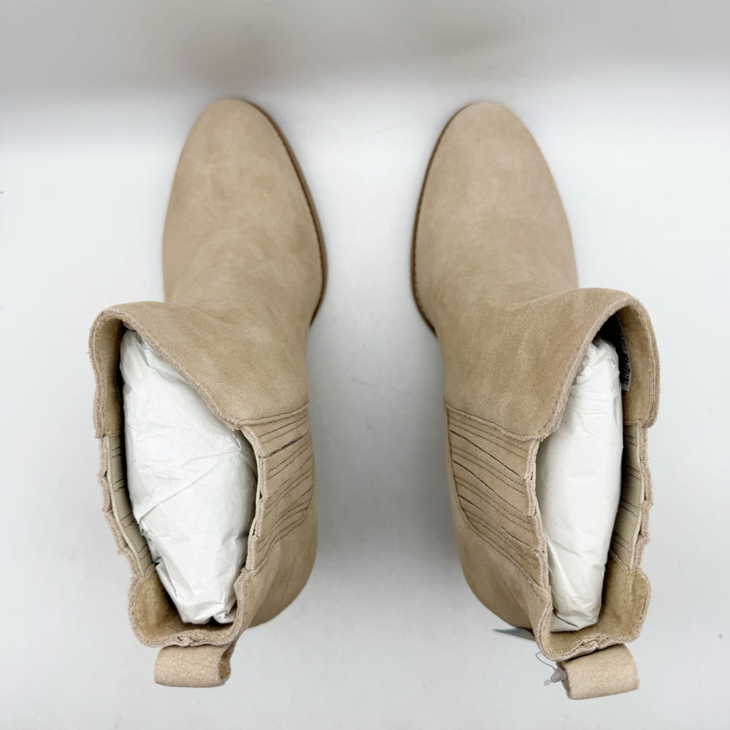 Toms Womens Noa Ankle Boots US 10 EU 42 Tan Beige Suede Pull On NWOB