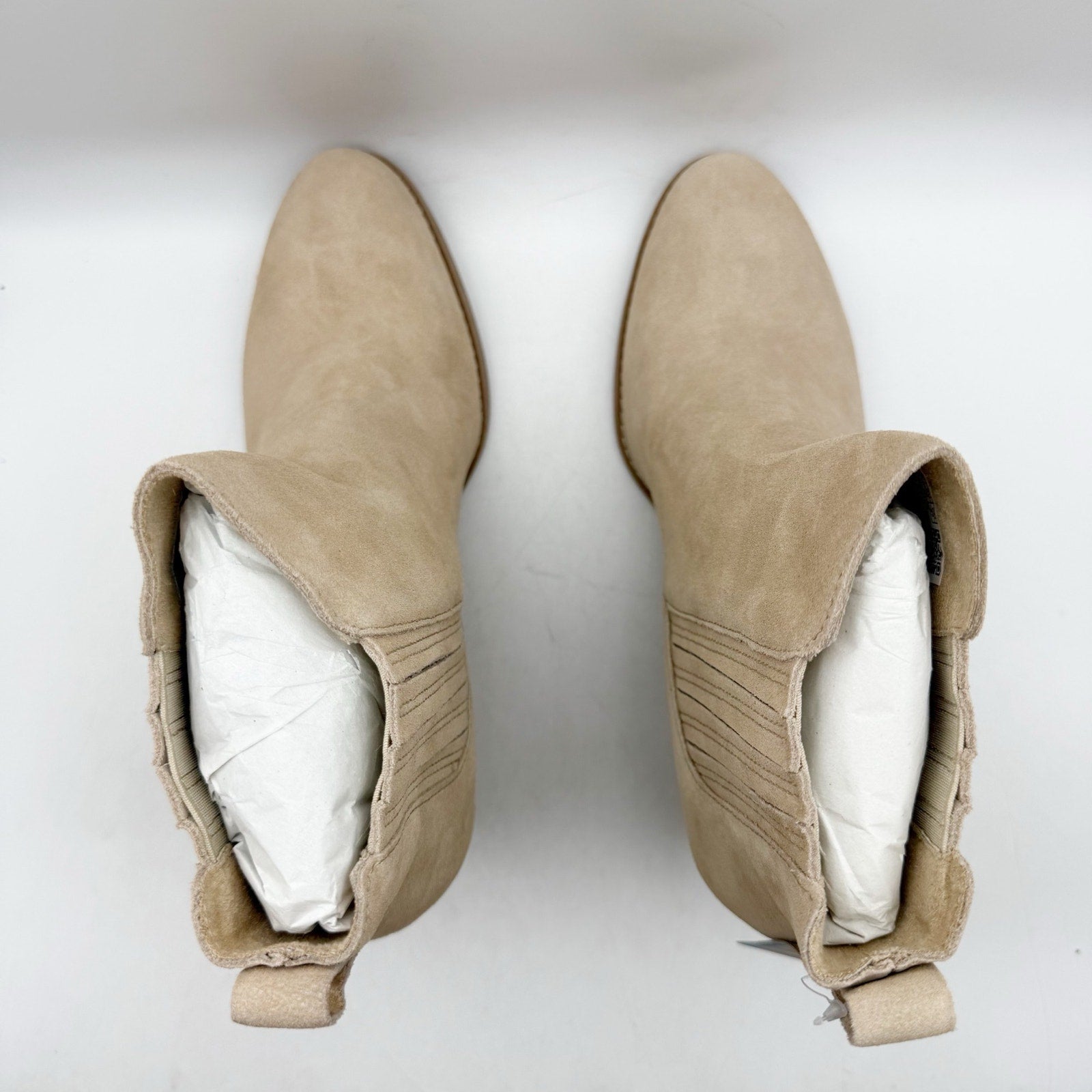 Toms Womens Noa Ankle Boots US 10 EU 42 Tan Beige Suede Pull On NWOB