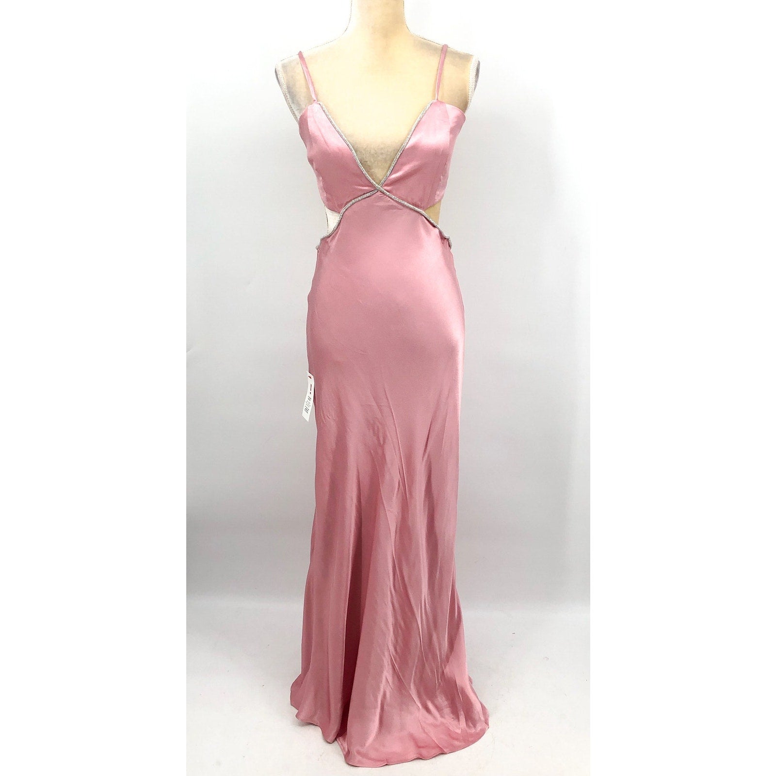 BARDOT Women's Rome Diamonte Slip Dress XXL Size 12 Blush Pink NWT