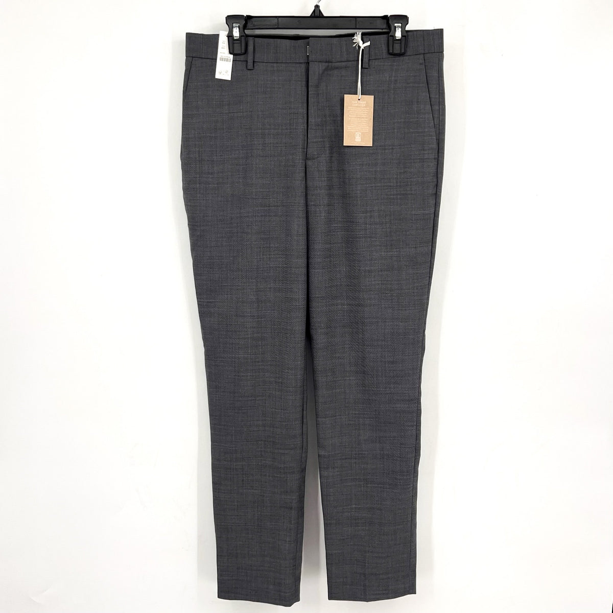 J.CREW Men's Bowery Slim-fit Pants 32x30 Charcoal Gray Wool Blend J6061 NWT