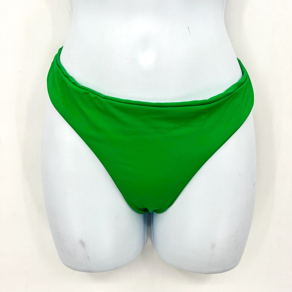 BECCA Women's Coast Shirred Adela Hipster Bikini Bottom Medium Green Emerald NWT