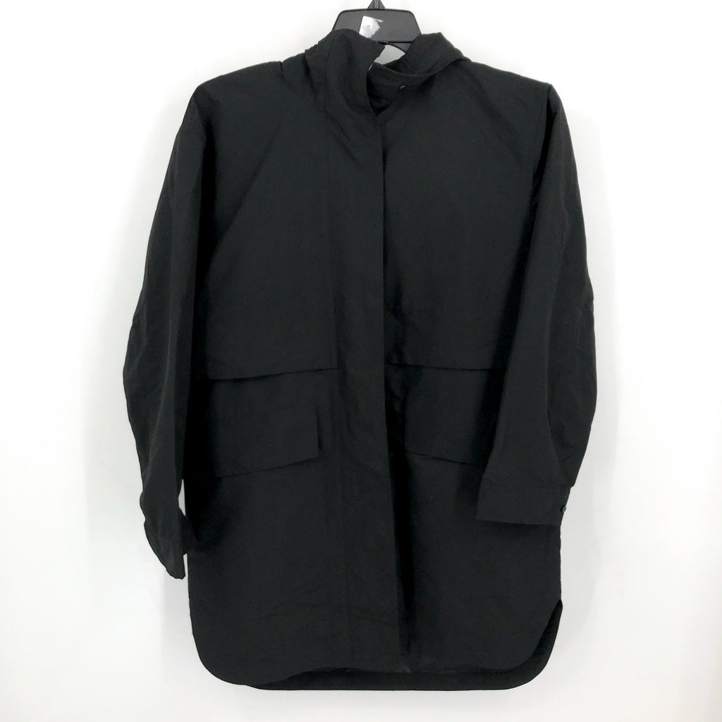 Everlane Womens ReNew Anorak Rain Coat XS Black Water-Repellent Hooded NWT