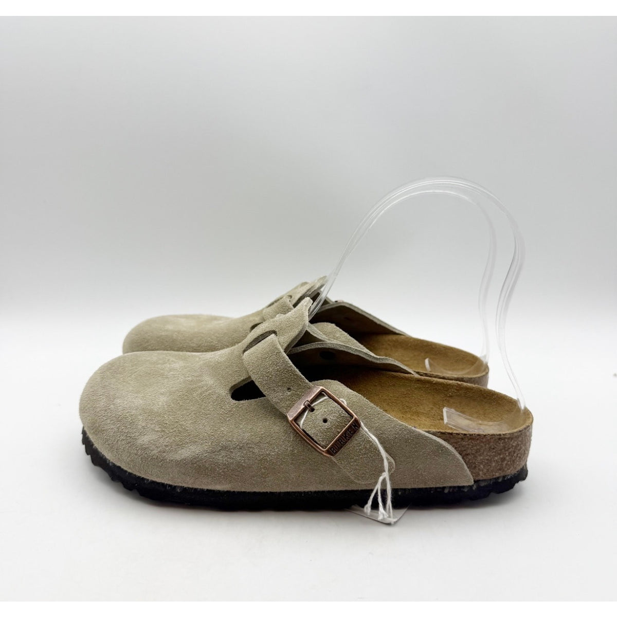 Birkenstock Women's Boston Soft Footbed Clogs EU 35 Taupe Suede NWT