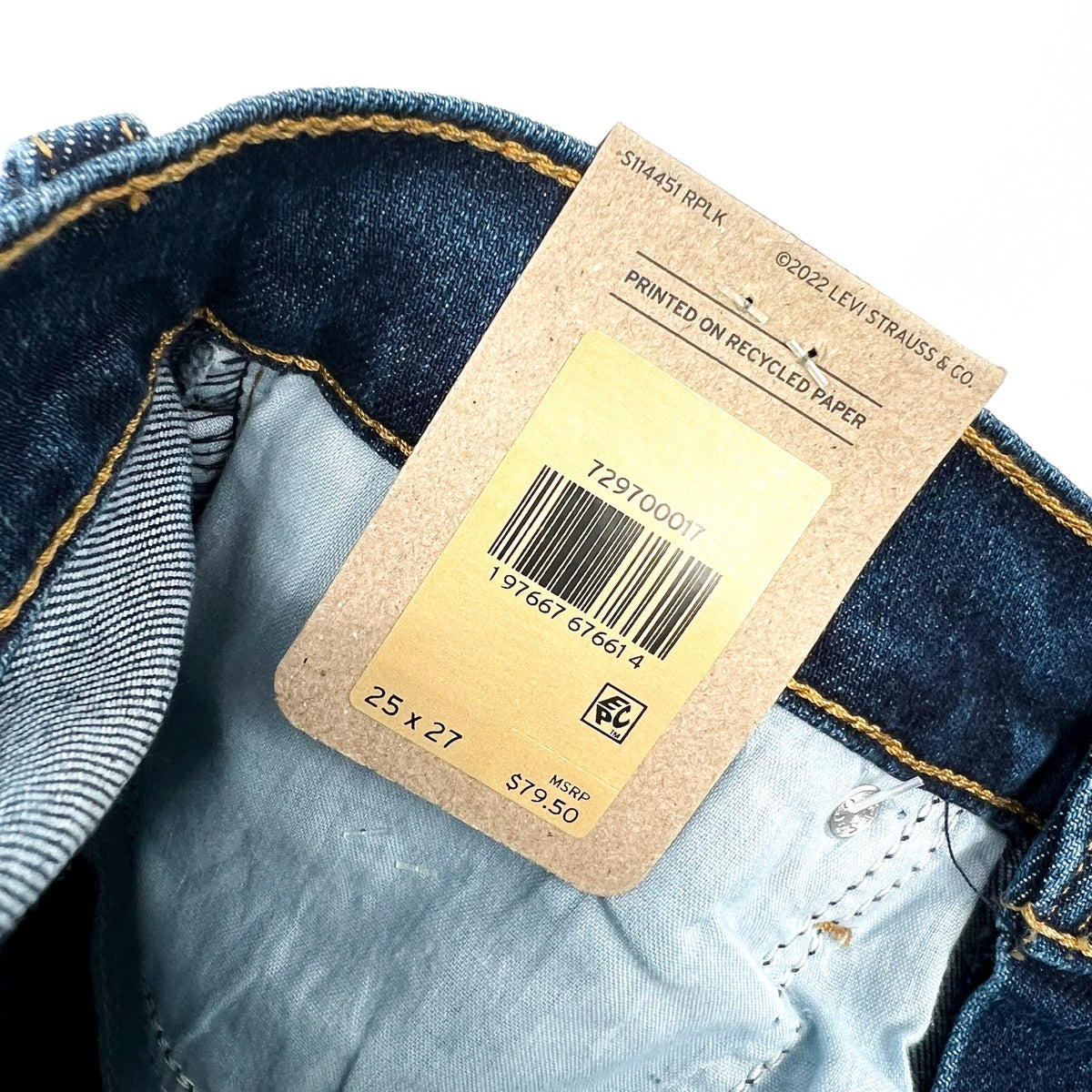 Levi's Womens High Rise Wide Leg Jeans 25x27 US 0 Blue Denim 72970-0017 NWT