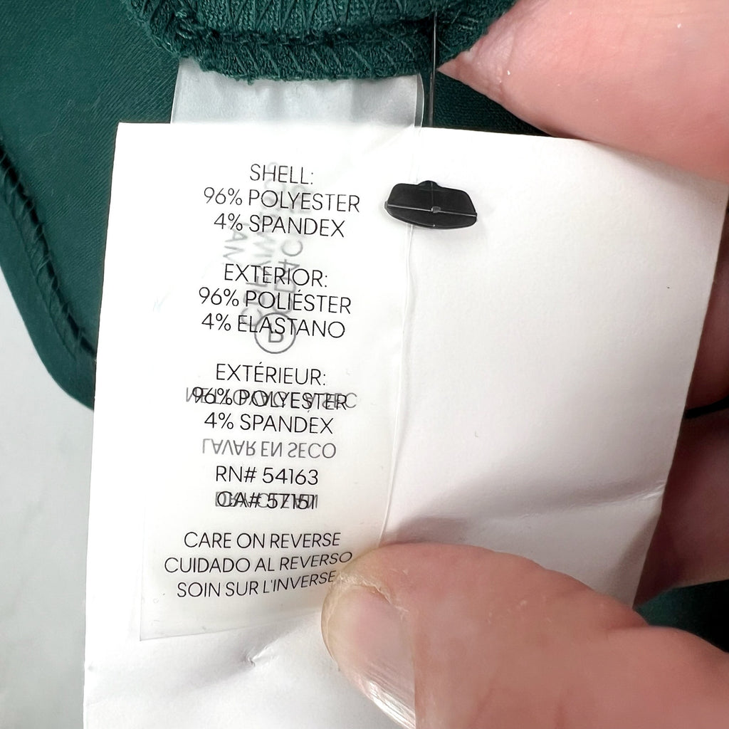 CALVIN KLEIN Scuba Crepe Midi Dress Size 4 Malachite Green 3/4 Puff Sleeve NWT