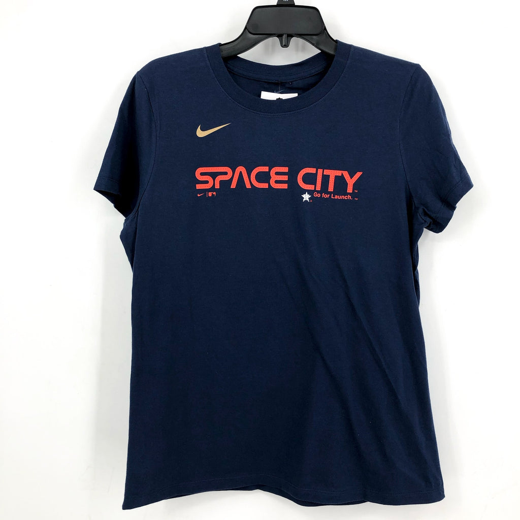NIKE Womens Houston Astros City Connect T-Shirt Medium Blue Short Sleeve NWT