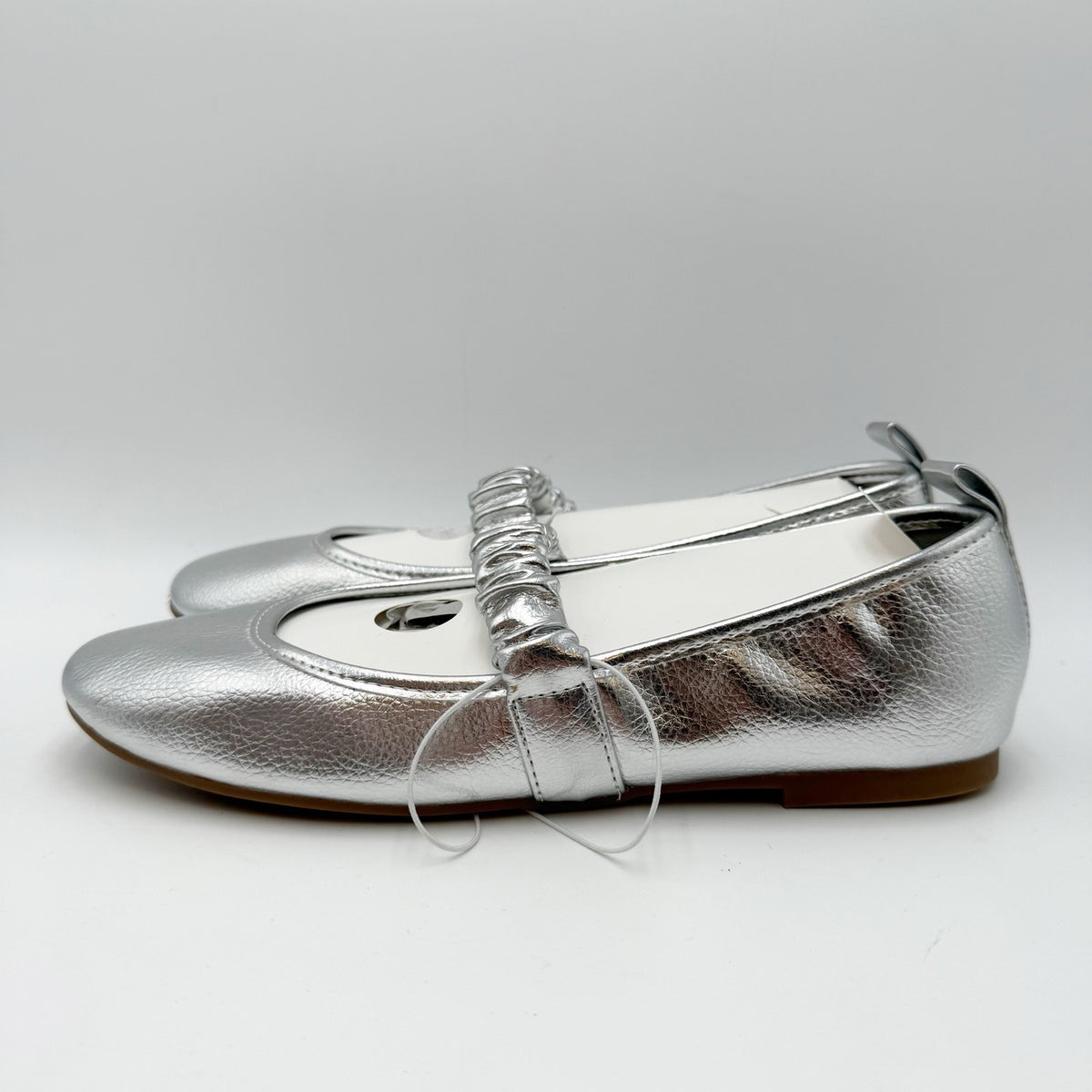 MIA Womens Uliana Ballet Flats Size 8.5 M EU 39 Silver Leather NWOB