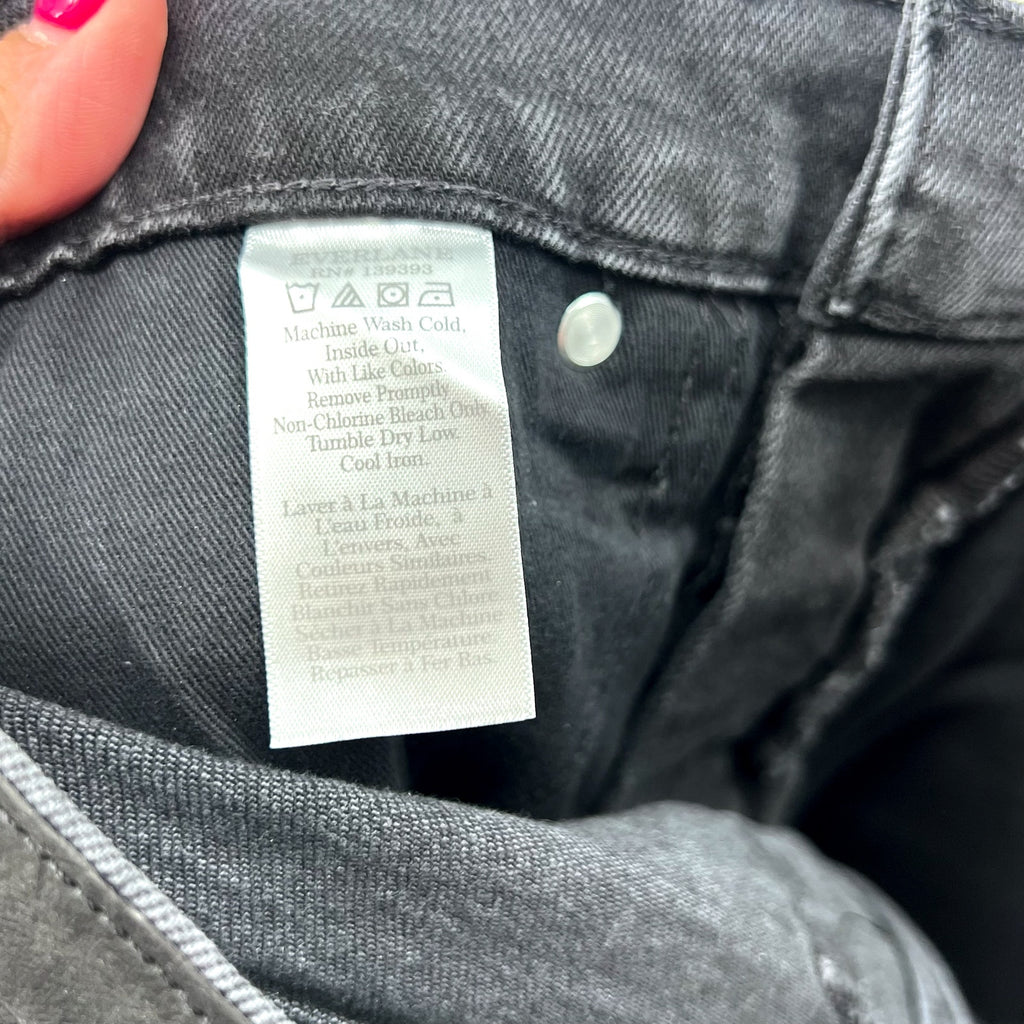 EVERLANE Womens The Original Cheeky Jeans Size 29 Tumbled Black 26.5" Inseam NWT