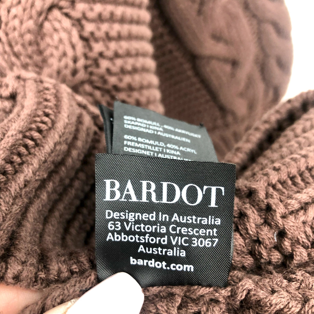 BARDOT Women's Bell Knit Sweater Dress Size 4 Small Chocolate Brown NWT