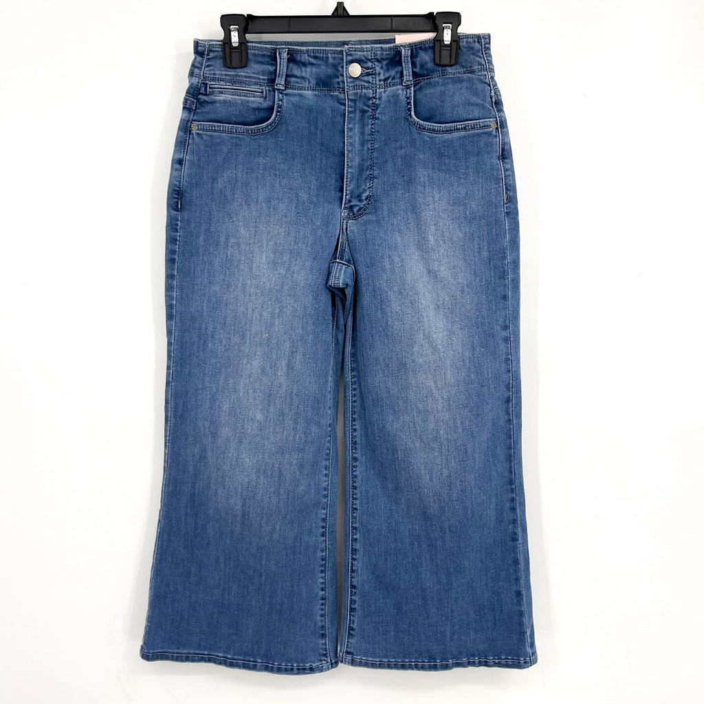 NYDJ Womens Cool Embrace Major Wide Leg Capri Jeans Size 6 Compass Blue NWT