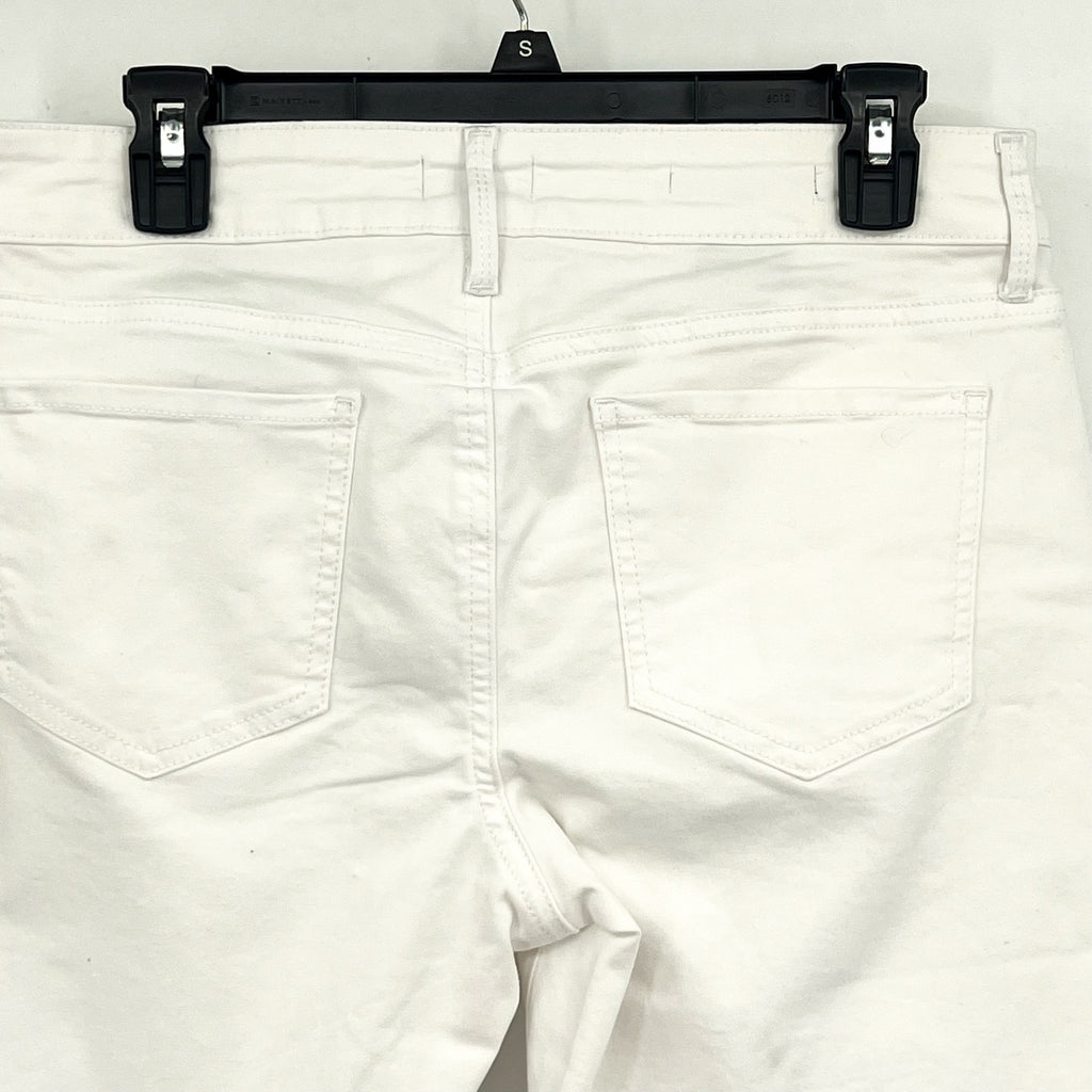 NYDJ Womens Ella Denim Shorts Size 10 PETITE Optic White 8" Inseam NWOT