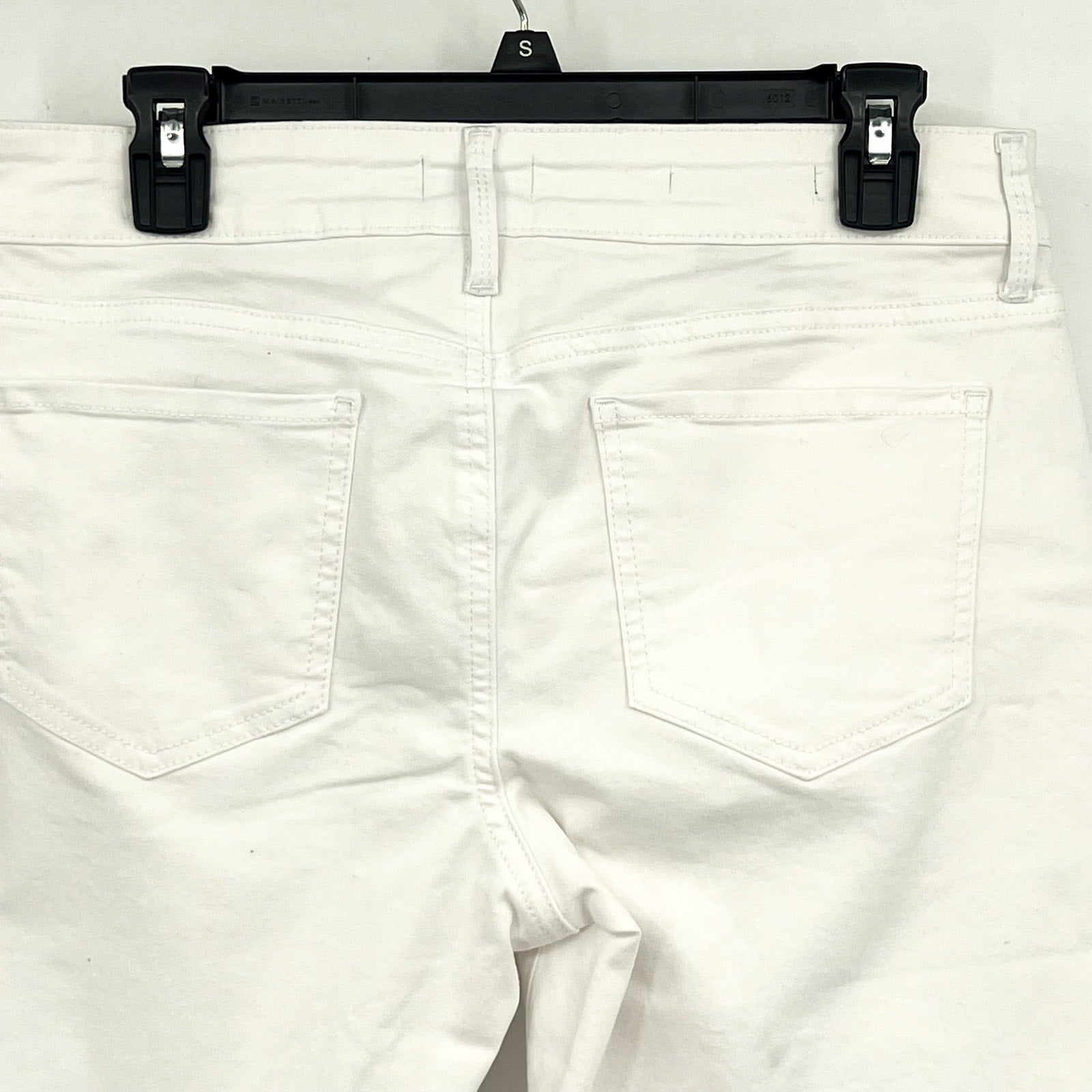 NYDJ Womens Ella Denim Shorts Size 10 PETITE Optic White 8" Inseam NWOT