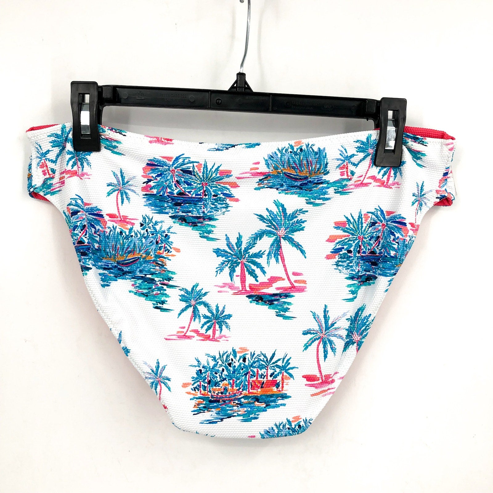 TOMMY BAHAMA Island Cays Tropical Rev Hipster Bikini Bottoms Large White NWT