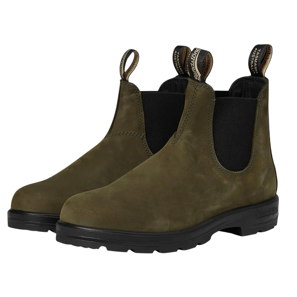 Blundstone Womens BL2442 Chelsea Boots US 7 Green Leather Water Resistant NWOB